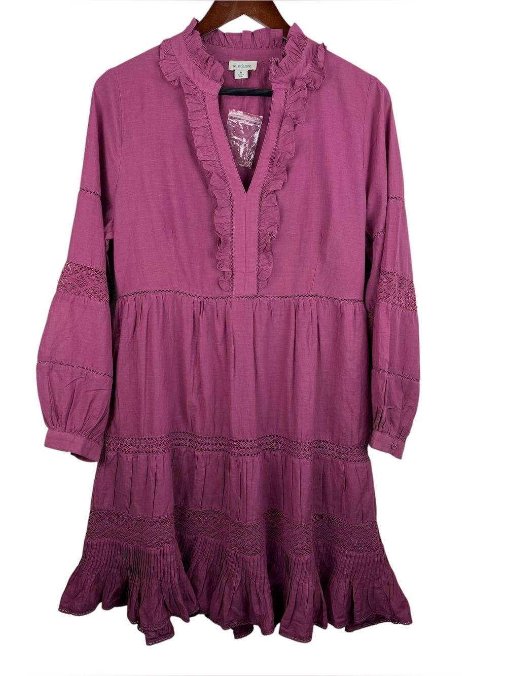 Sundance | Bromley Purple V Neck Tiered Dress New